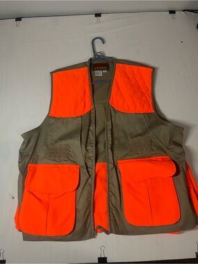 Outdoor Hunting Vest Orange & Olive Green Men’s XXL 50-52